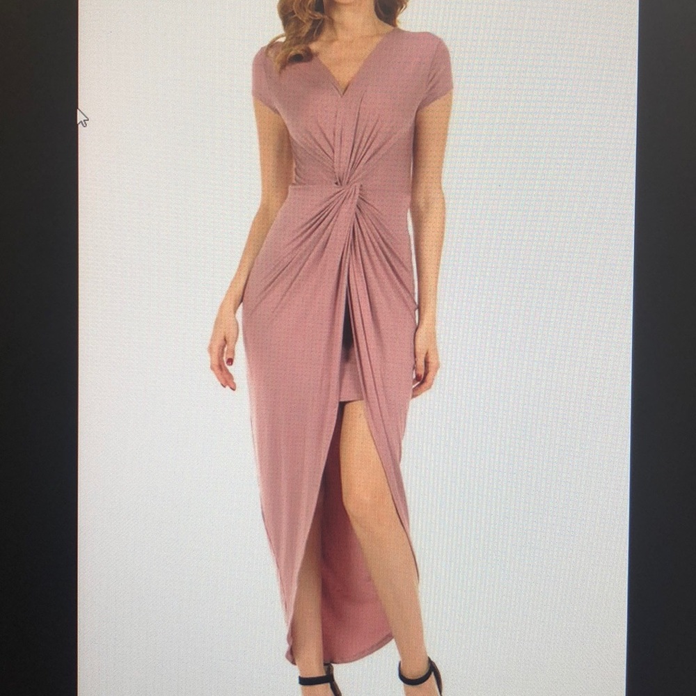 Sabora Cap sleeve maxi dress w/ mini skirt lining